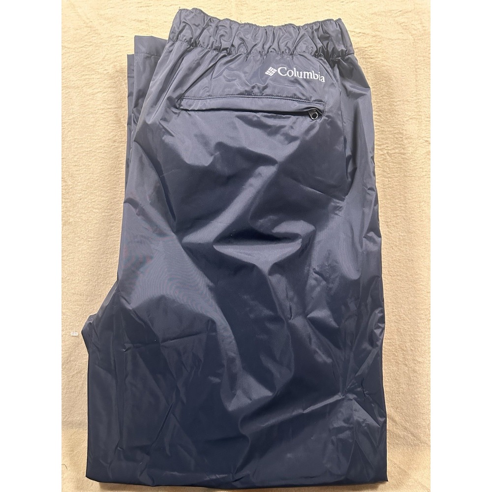 Columbia Omni-Tech Rain Pants Men's XXL Navy Waterproof Hiking Outdoor